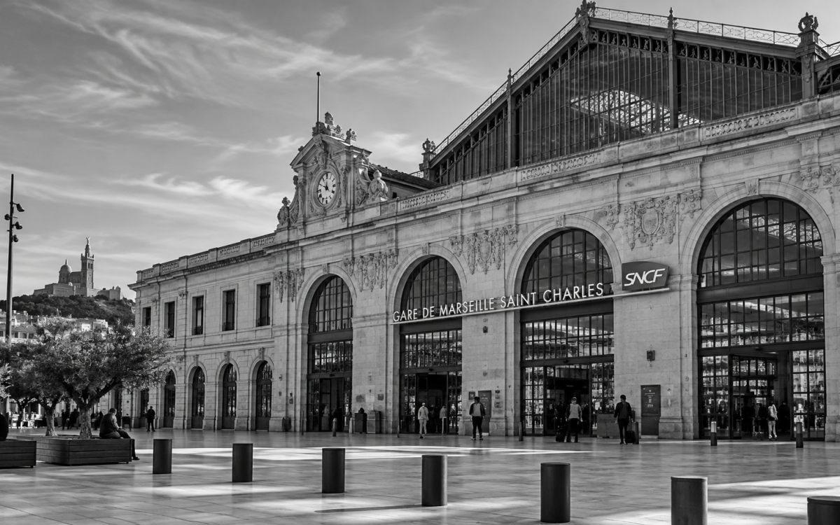 Gare Marseille Saint-Charles pour un transfert VTC depuis Sanary-sur-Mer