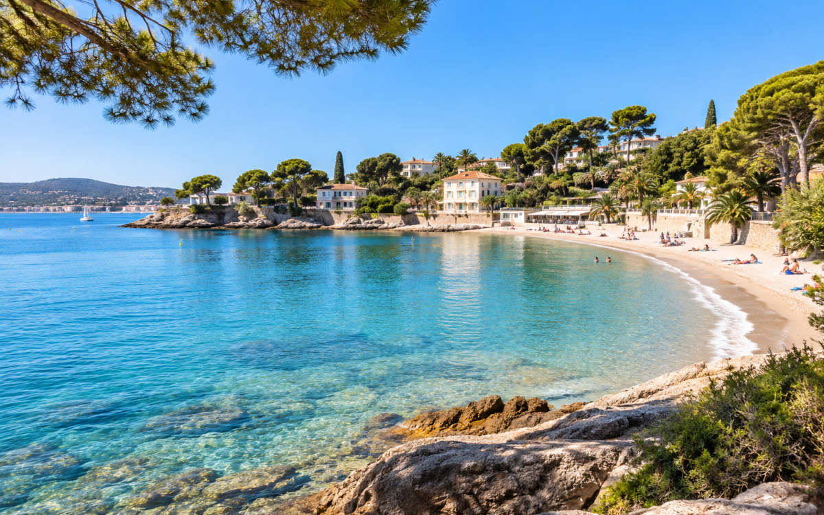 Plage de Portissol à Sanary-sur-Mer