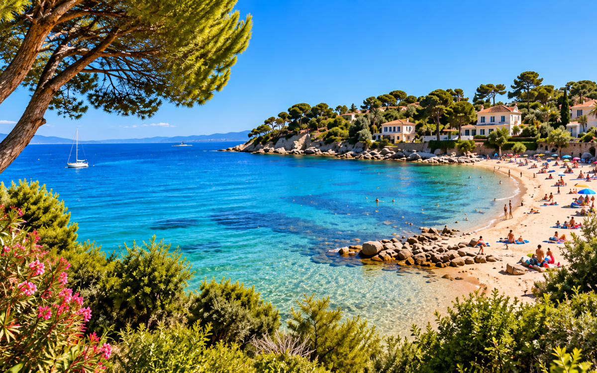 Baie et plage de Portissol à Sanary-sur-Mer