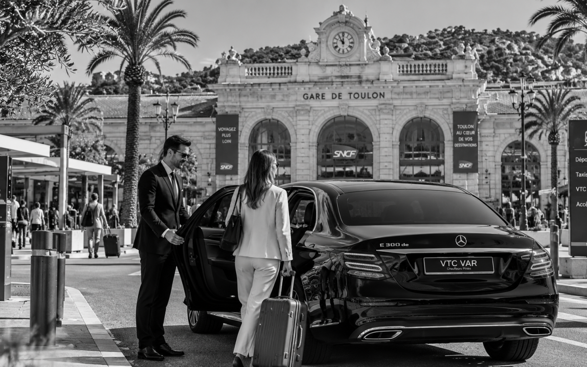 Chauffeur VTC pour un transfert entre Sanary-sur-Mer et la Gare de Toulon