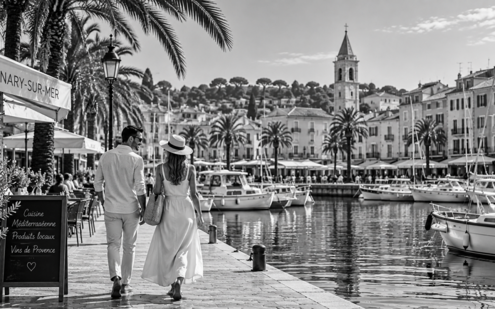 Sortie et restaurant à Sanary-sur-Mer pendant un séjour au Frégate Provence