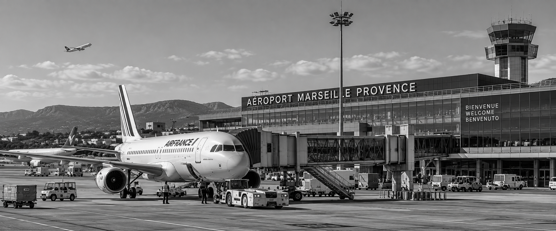 Avion sur le tarmac de l’Aéroport Marseille-Provence