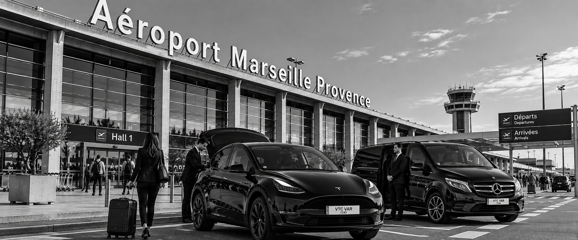 Berline et van avec chauffeur à l’Aéroport Marseille-Provence
