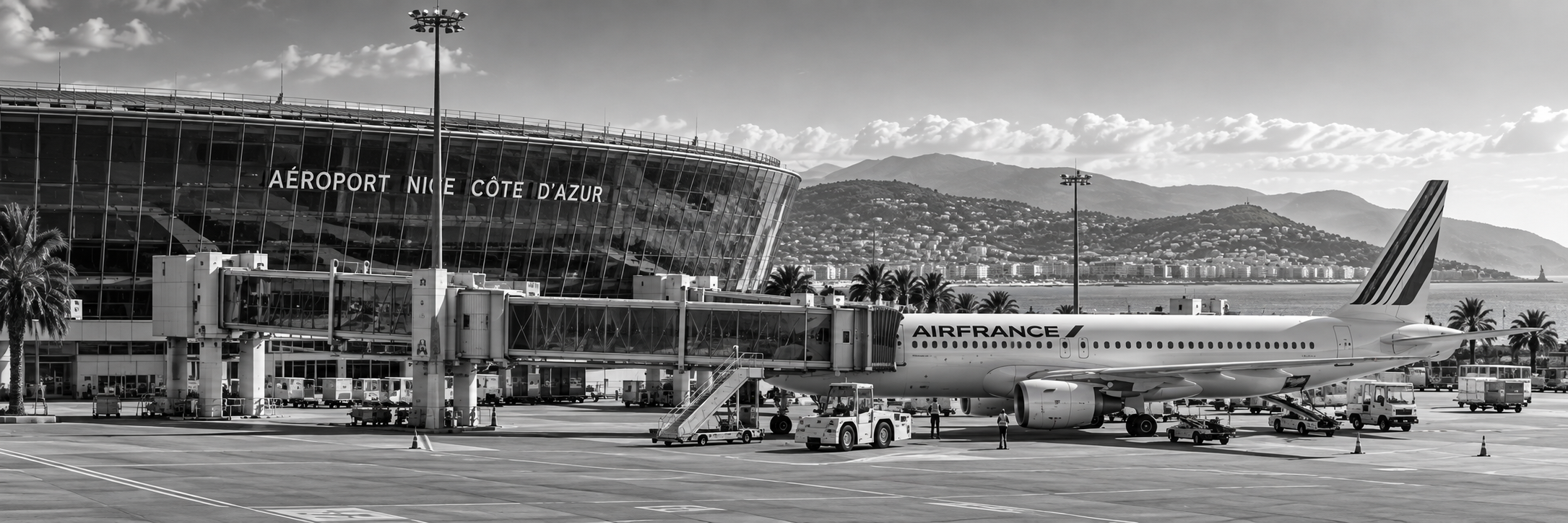 Avion sur le tarmac de l’Aéroport Nice Côte d’Azur