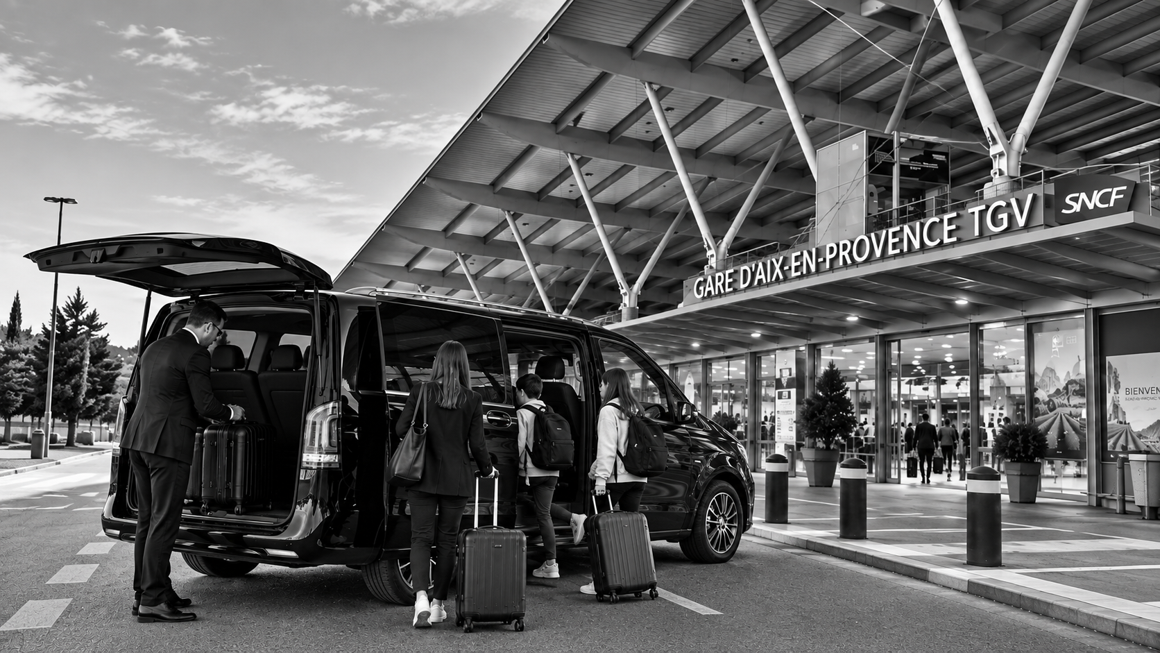 Chauffeur pour un transfert entre Six-Fours-les-Plages et la Gare Aix-en-Provence TGV