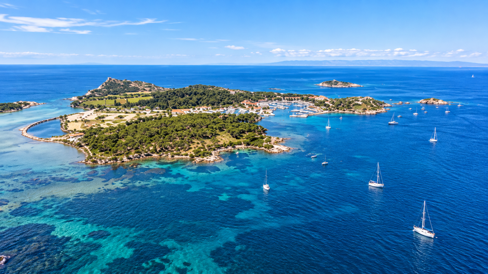 Île des Embiez au large de Six-Fours-les-Plages