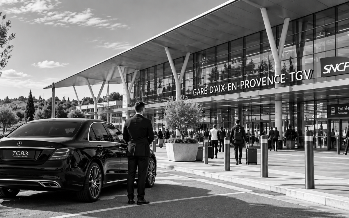 Gare Aix-en-Provence TGV – transfert avec chauffeur vers Bandol