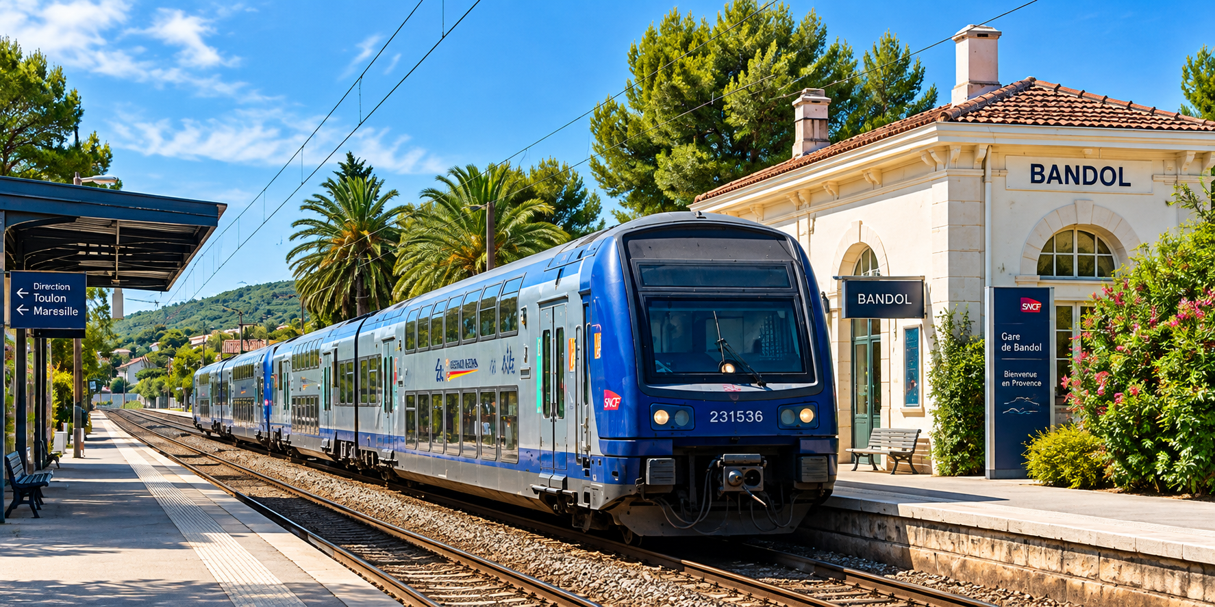 Gare de Bandol pour les déplacements en train TER