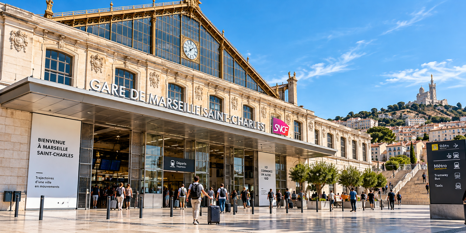 Gare Marseille Saint-Charles pour rejoindre Bandol