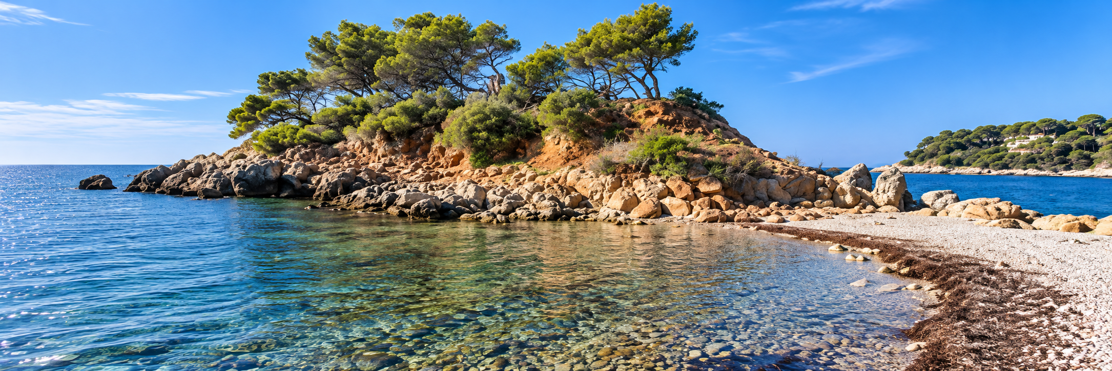 Littoral méditerranéen dans le secteur du Capelan à Bandol