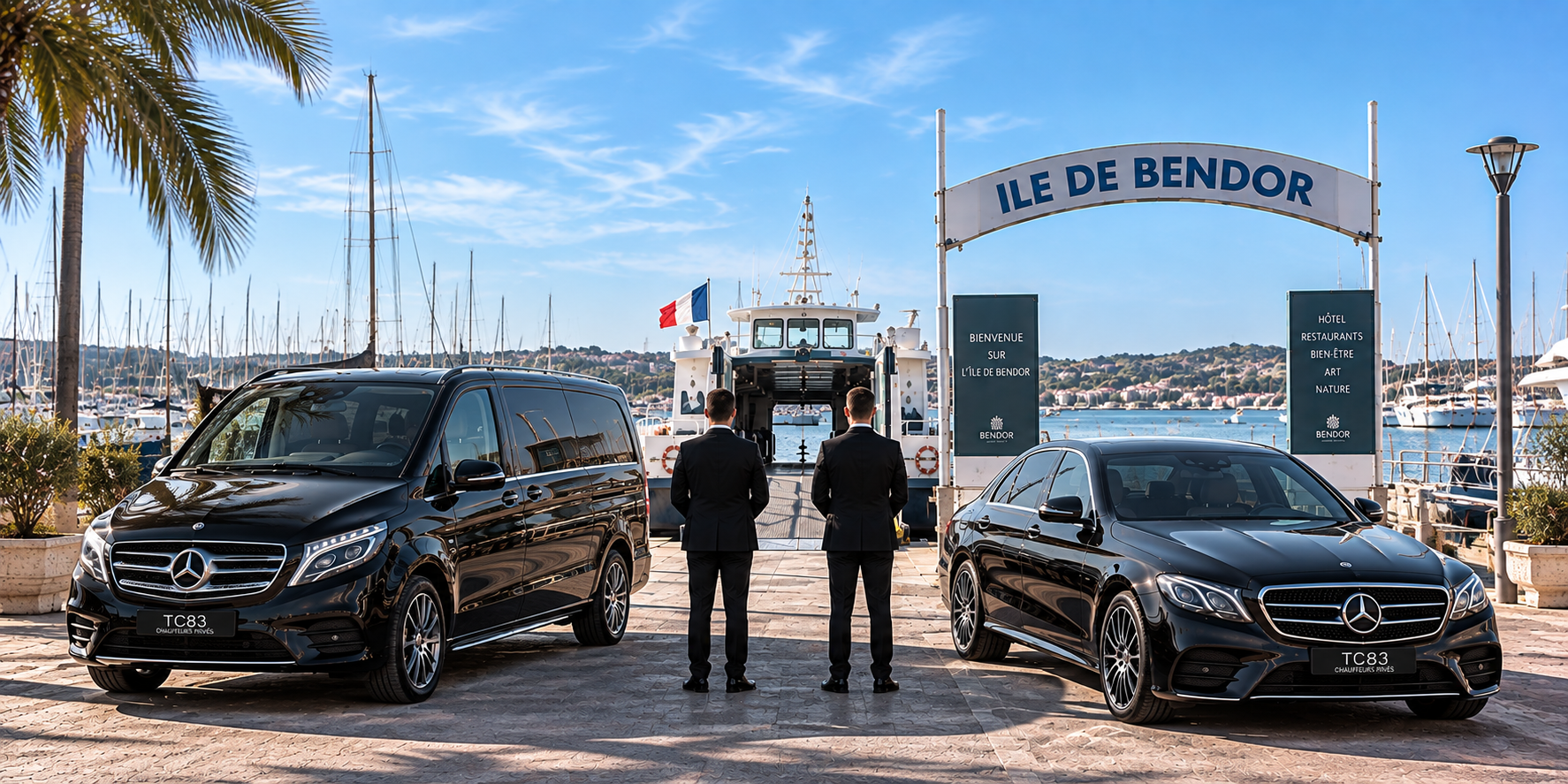 Transfert avec chauffeur vers Zannier Île de Bendor à Bandol