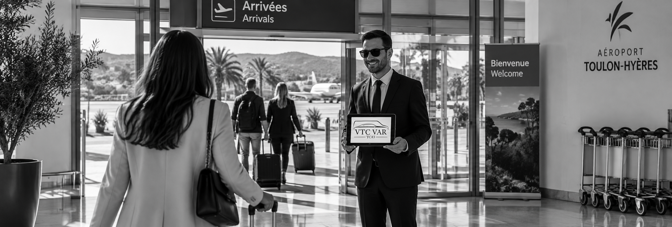 Accueil par un chauffeur VTC à l’Aéroport Toulon-Hyères pour rejoindre La Seyne-sur-Mer