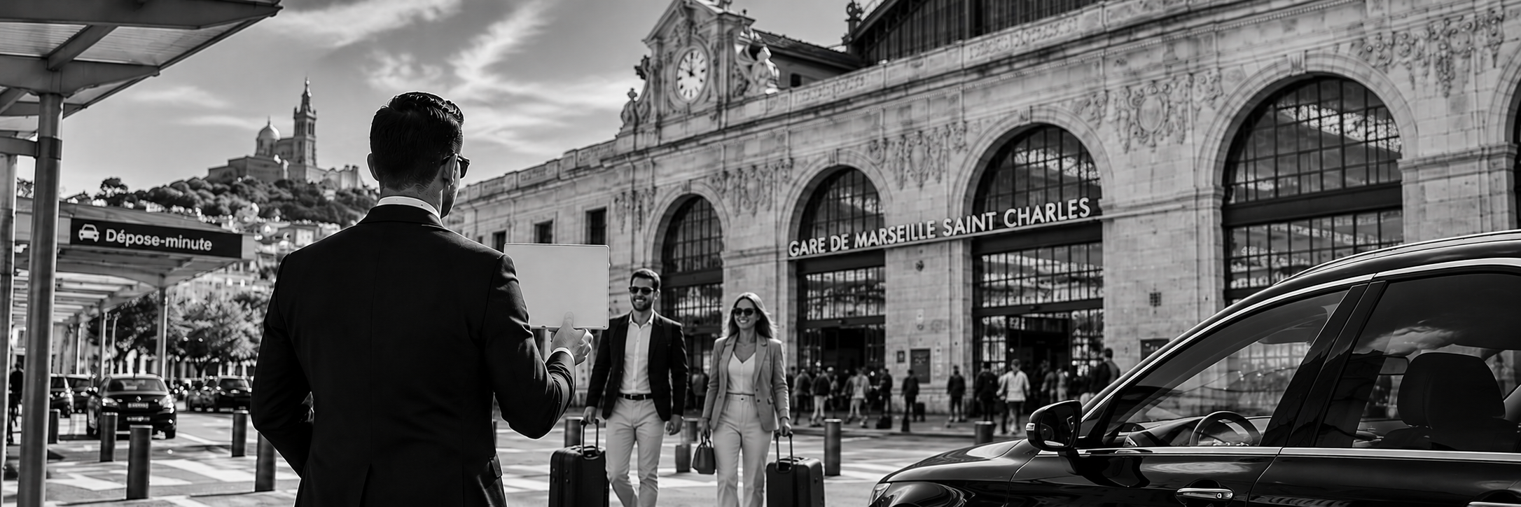 Transfert avec chauffeur entre une gare et le Frégate Provence