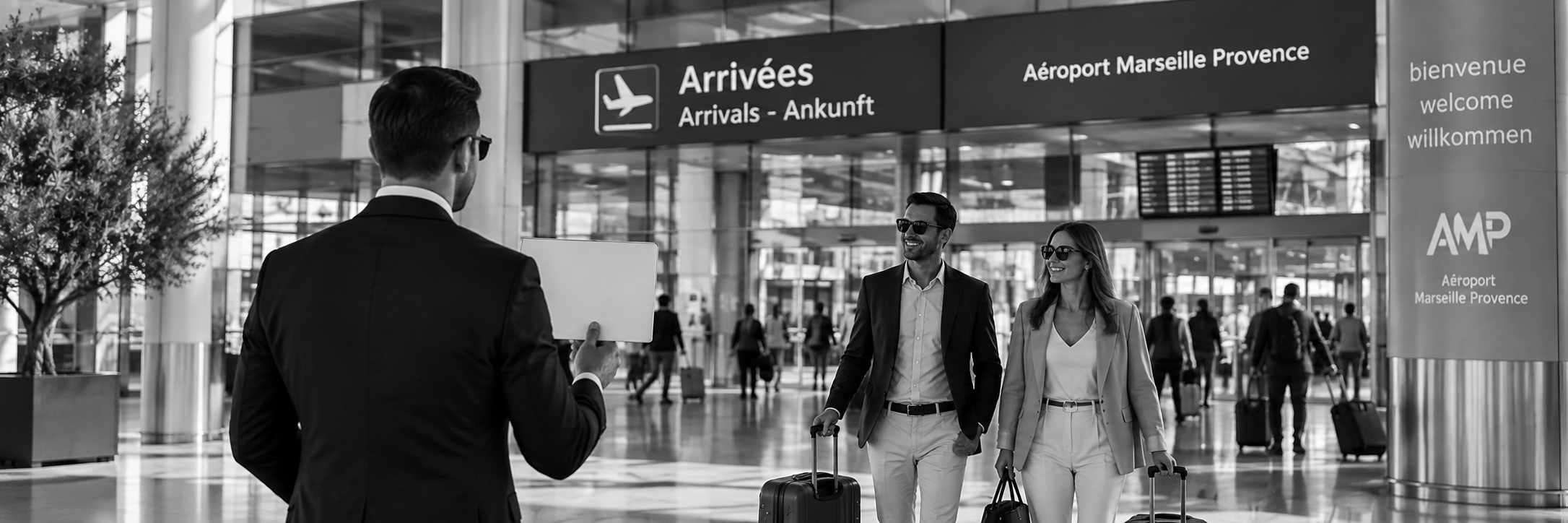 Transfert avec chauffeur entre un aéroport et le Frégate Provence