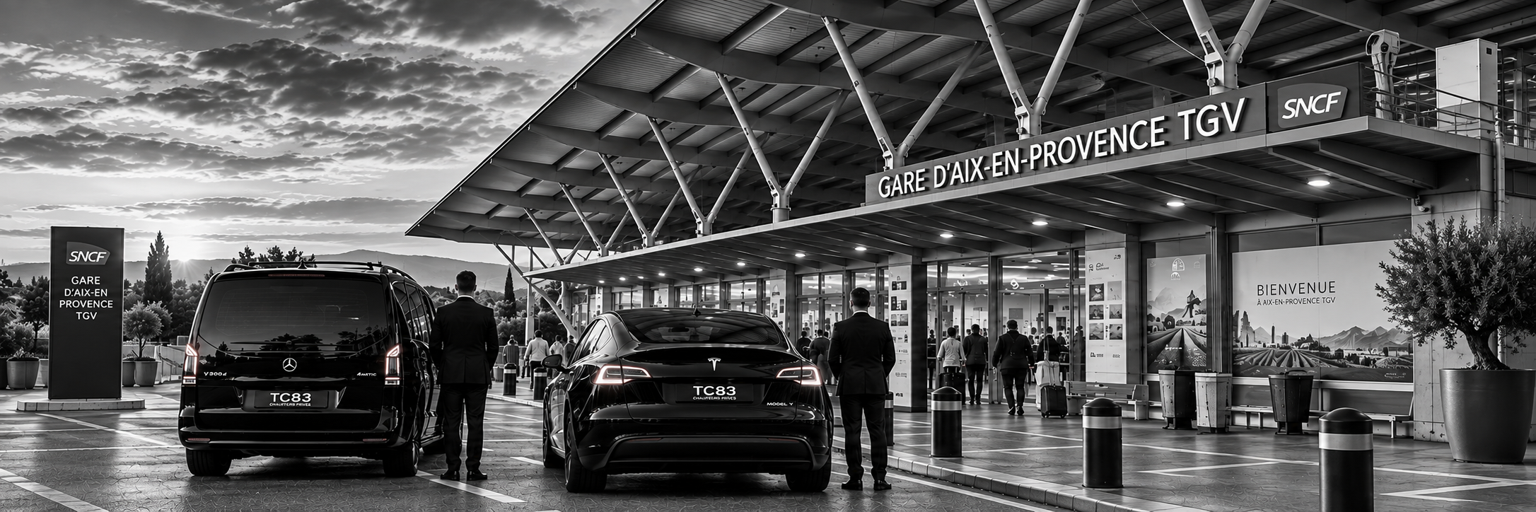 Transfert VTC entre Sanary-sur-Mer et la Gare Aix-en-Provence TGV