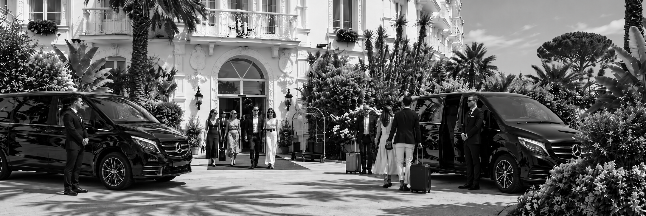 Vans avec chauffeurs pour mariage séminaire et événement au Grand Hôtel des Sablettes