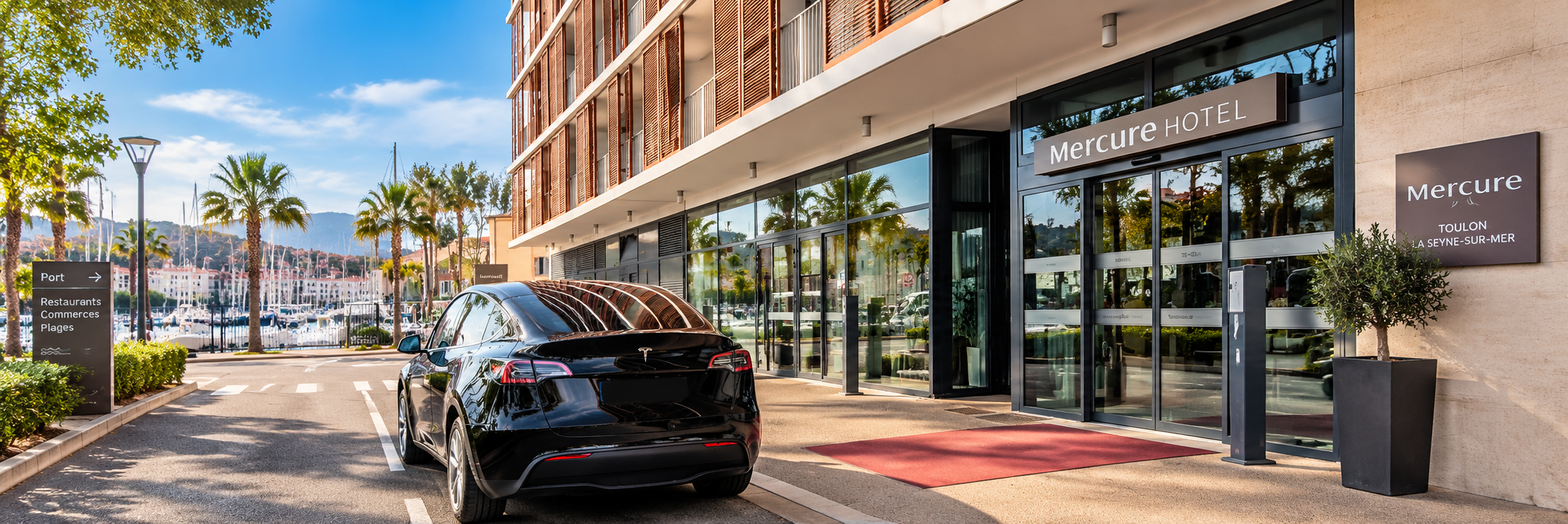 Chauffeur privé devant le Mercure Toulon La Seyne-sur-Mer