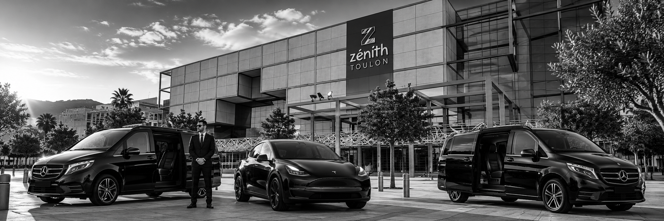 Service de transport privé au Zénith de Toulon avec berline et vans